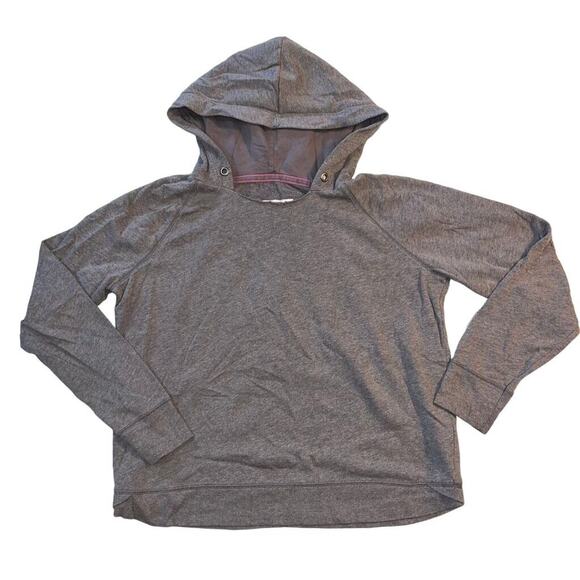 Aeropostale Womens Hoodie Lightweight Basic Sweatshirt Pullover Hooded Grey XL - Picture 1 of 6